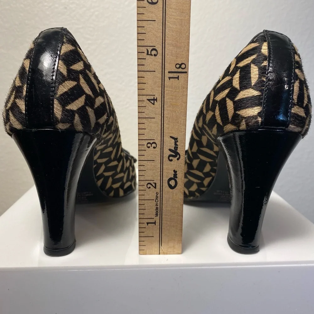 Massimo Baldi Y2K Horsehair Pumps Handmade Italy Size 7.5
